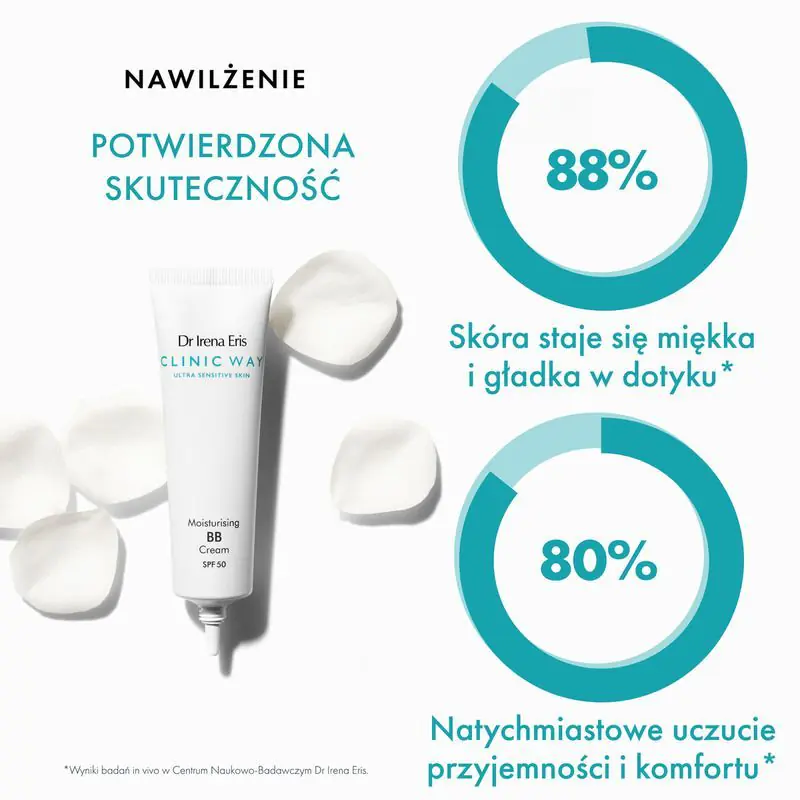 Dr. Irena Eris Clinic Way drėkinamasis dieninis BB kremas SPF 50 10 šviesiai smėlio spalvos