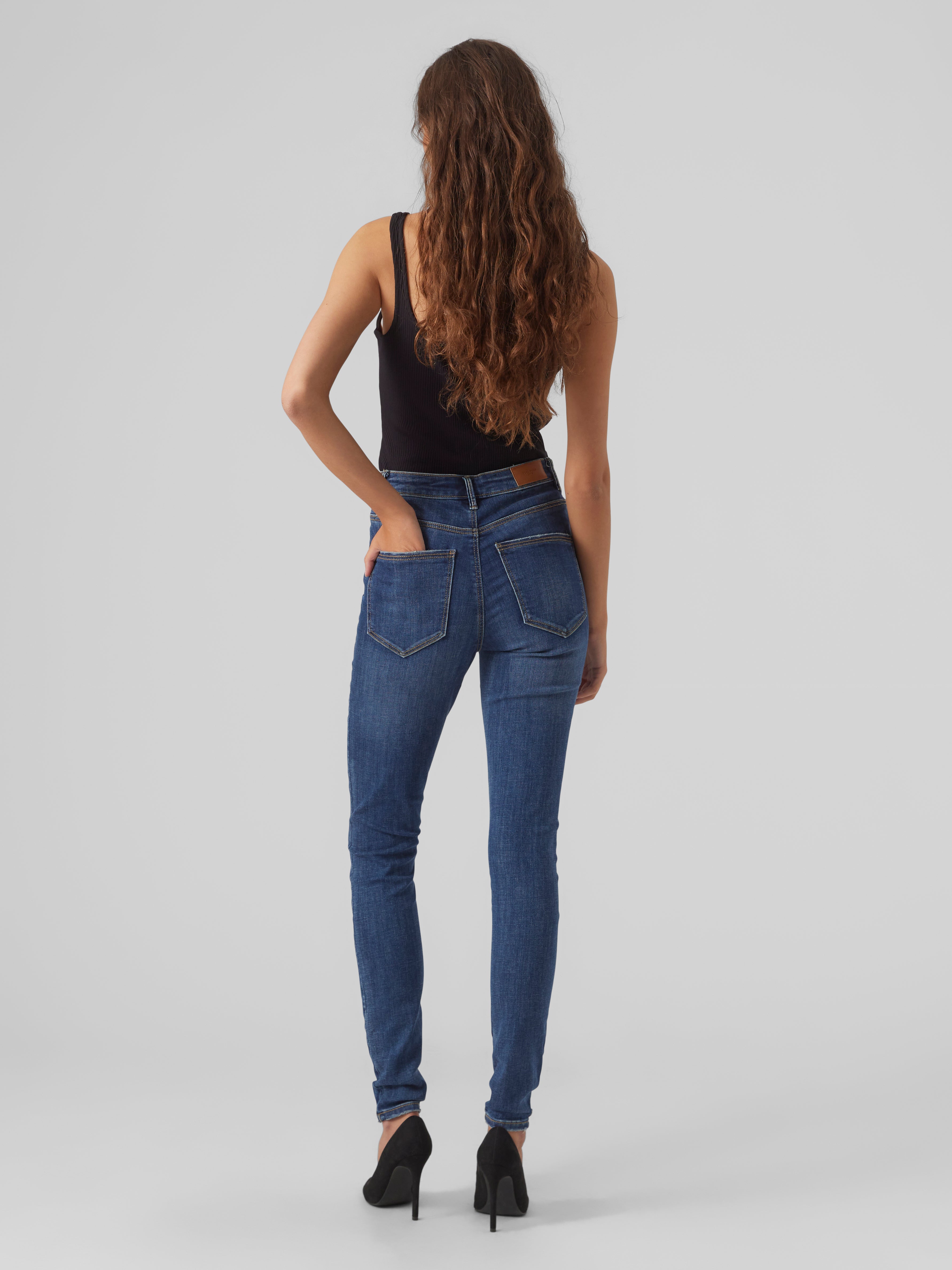 VMSOPHIA Hohe Taille Skinny Fit Jeans