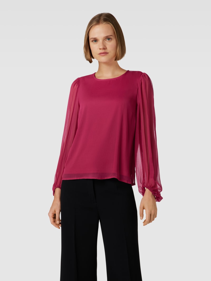 Bluse mit Strukturmuster Modell 'FALIA' in bordeaux rot