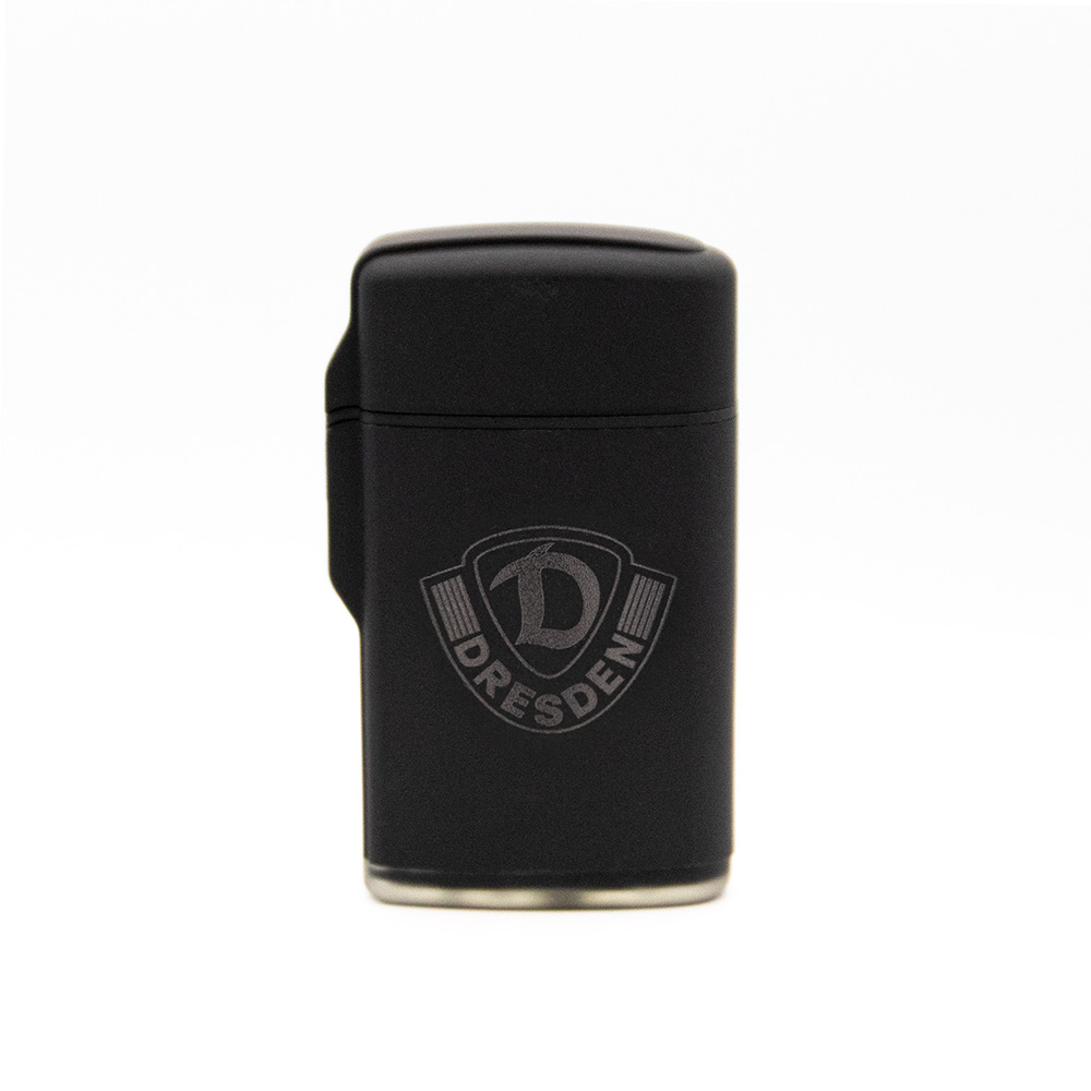 Sturmfeuerzeug Rubber Laser LOGO schwarz