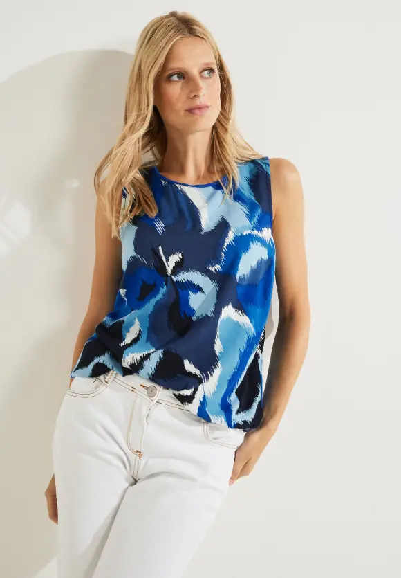 CECIL Ärmellose Printbluse