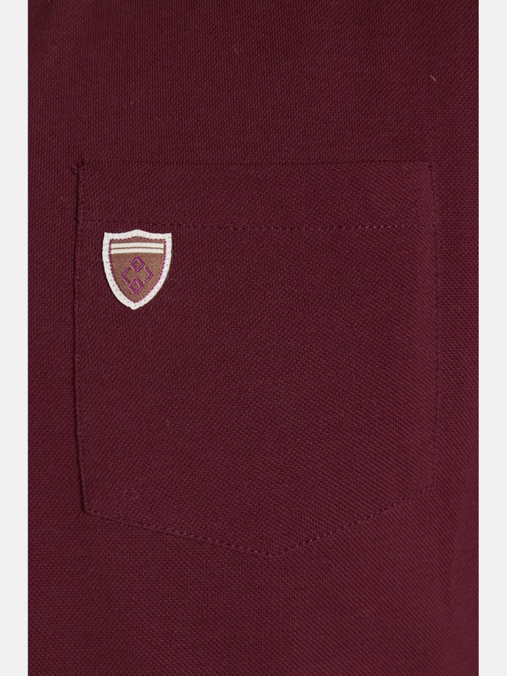 Charles Colby Langarmshirt EARL STUART in dunkelrot günstig kaufen