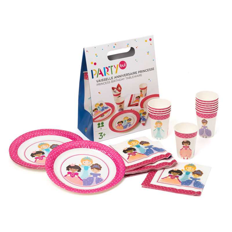 Vaisselle anniversaire Princesses