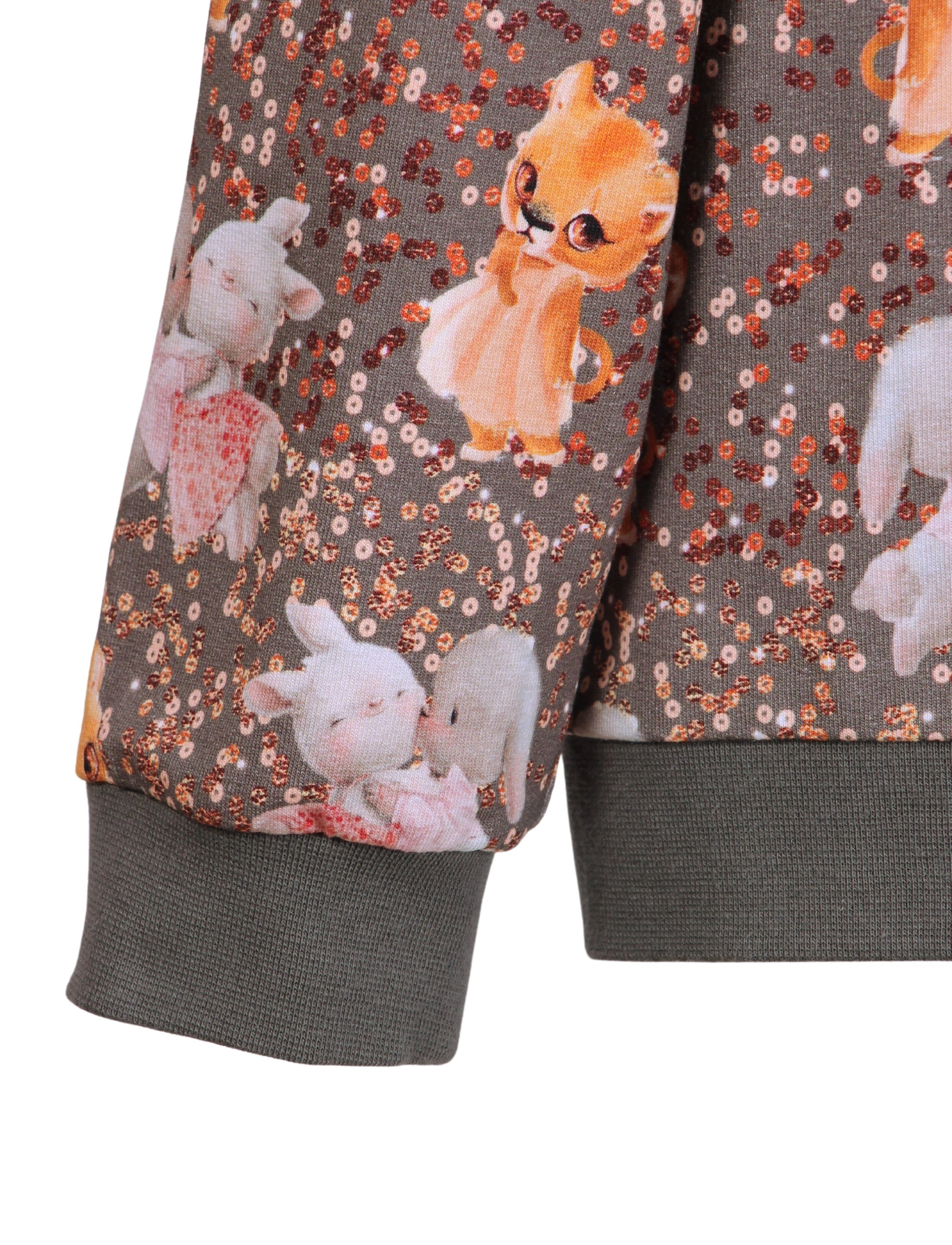 coolismo Sweater Kinder Sweatshirt Mädchen Pullover mit niedlichem Tier-Print Baumwolle, Made in Europa