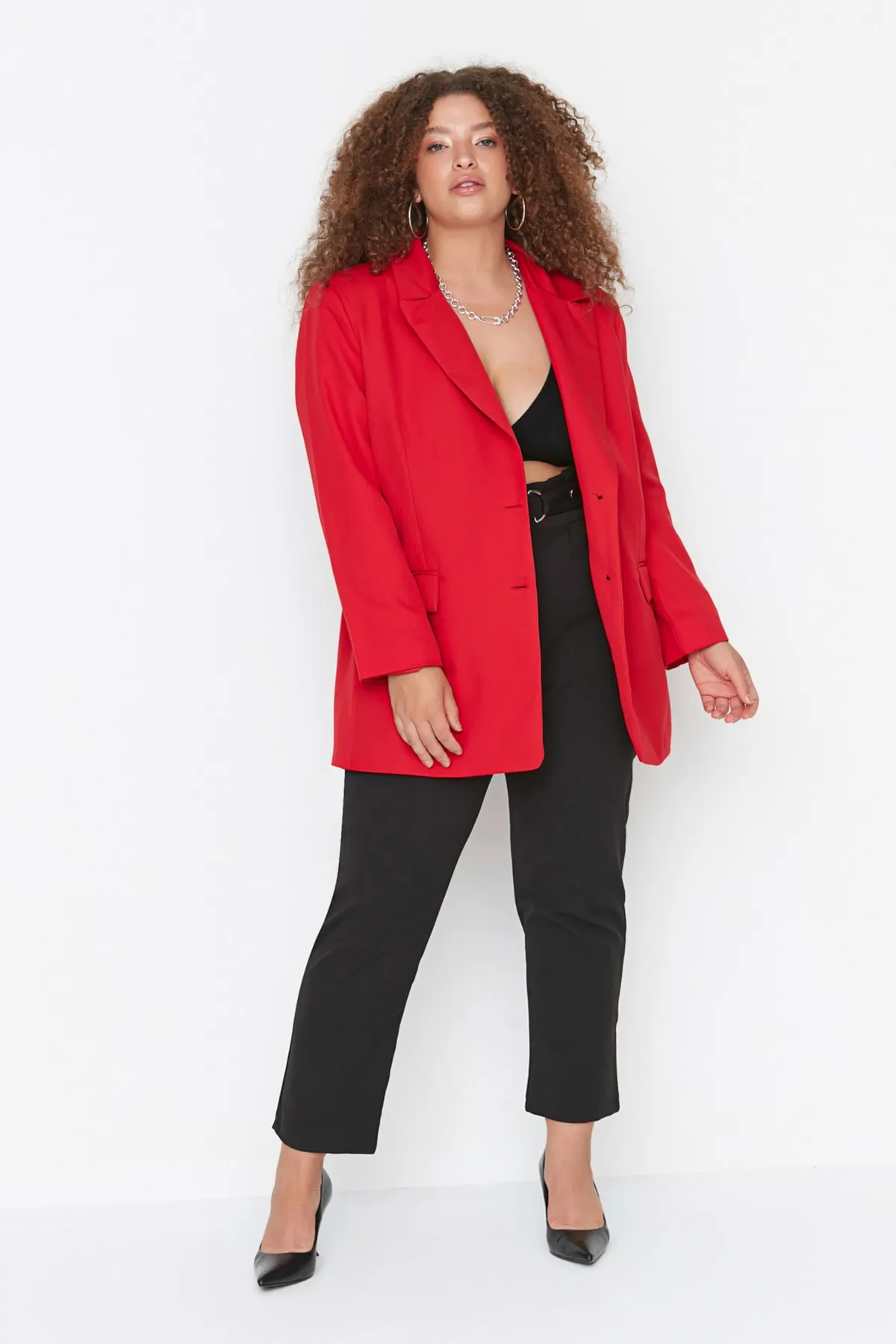 Trendyol Curve  Schwarze gewebte Hose