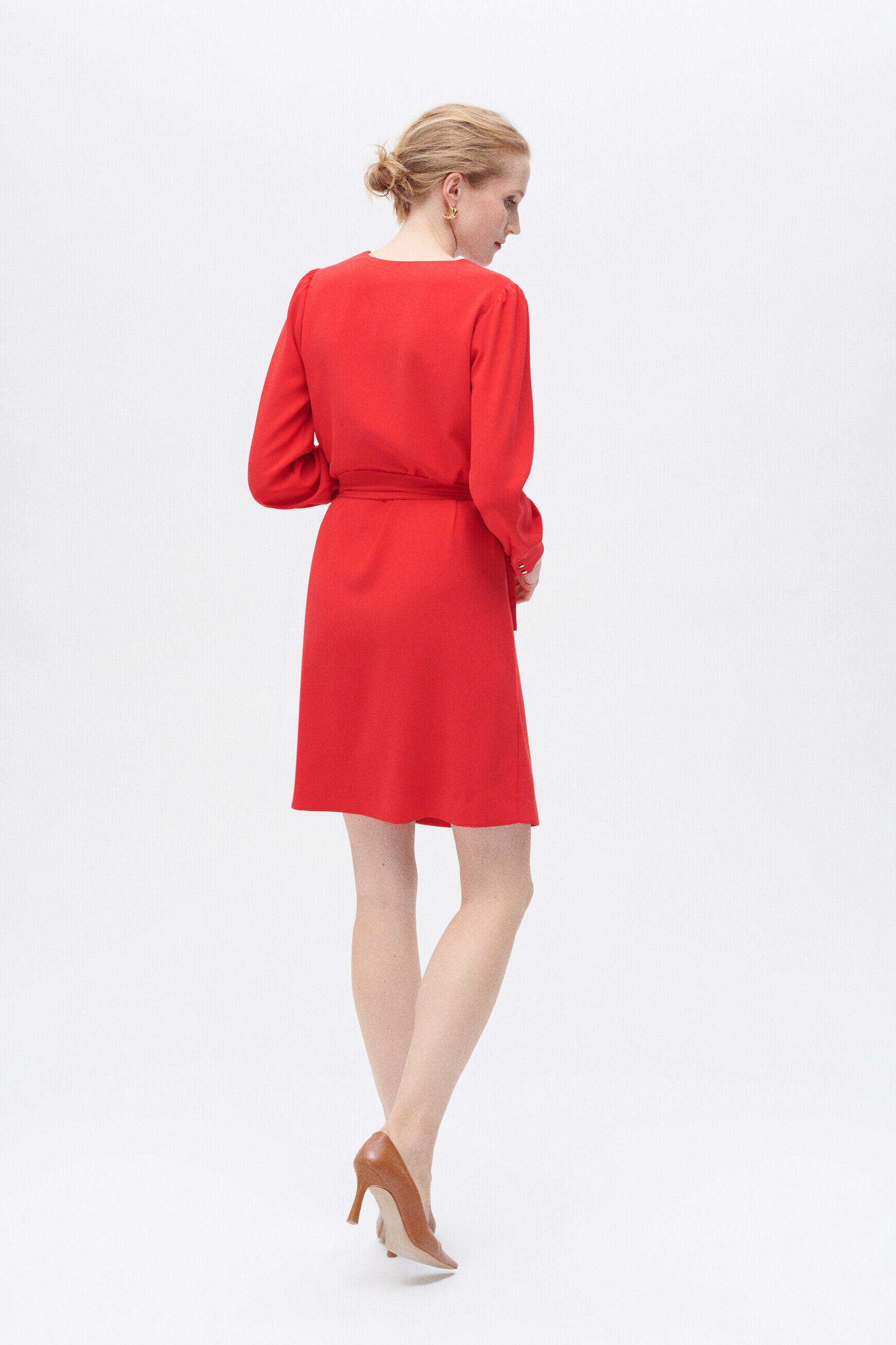 Robe roseline rouge femme