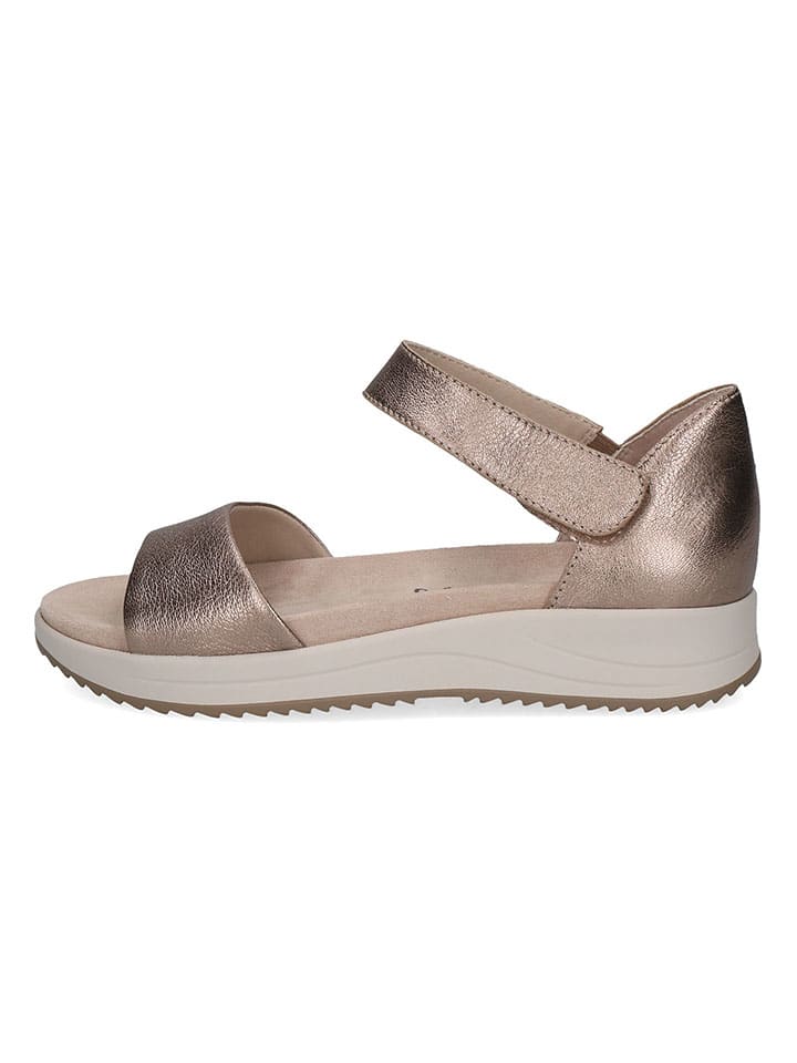 Caprice Leder-Sandalen in Hellbraun günstig kaufen