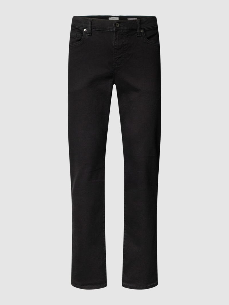 Regular Fit Jeans im 5-Pocket-Design in schwarz