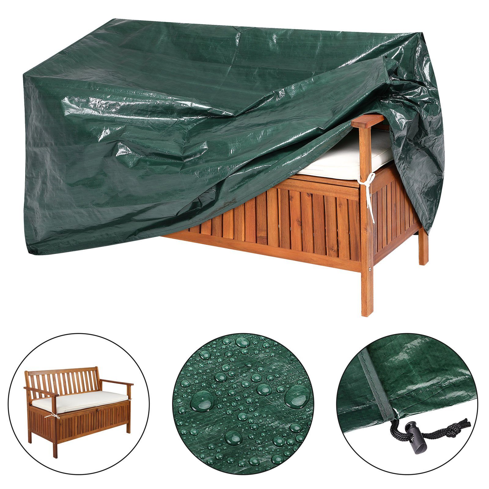 Kingsleeve Gartenmöbel-Schutzhülle Kingsleeve, Gartenmöbel Winterfest UV-beständig PE 135x66x88cm Garage Abdeckplane
