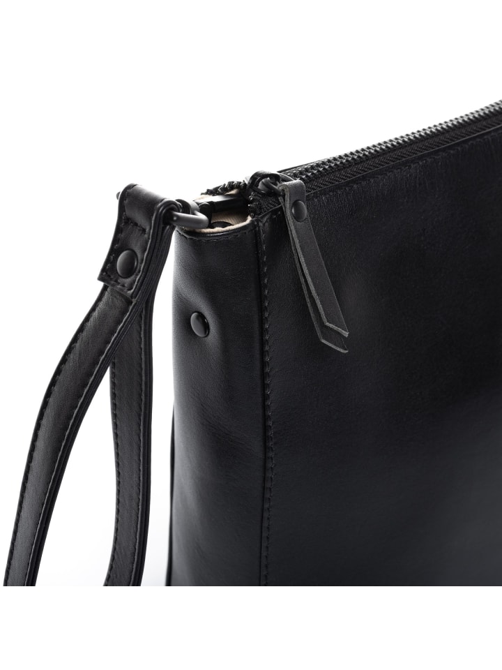 FEYNSINN Leder-Umhängetasche & Clutch echt Leder Schulter groß schwarz in schwarz günstig kaufen onesize