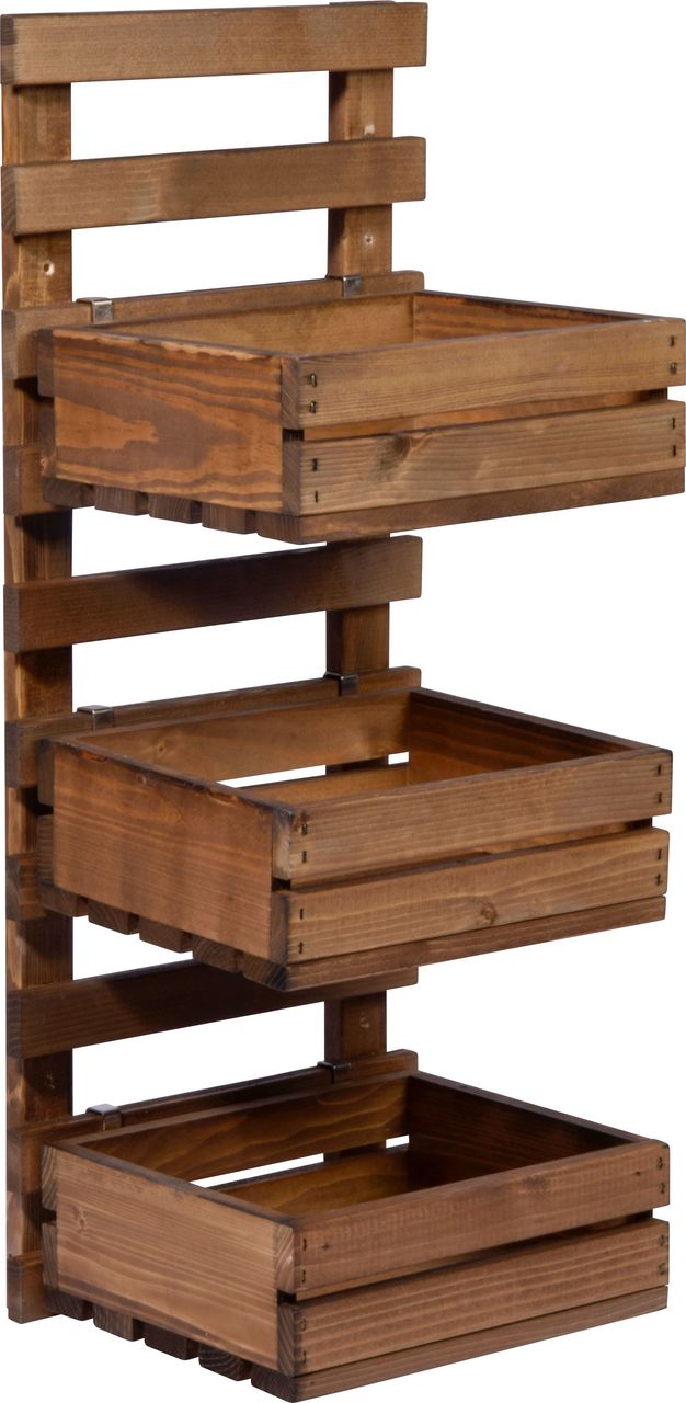 dobar 3-stufiges Wandregal, Braun
