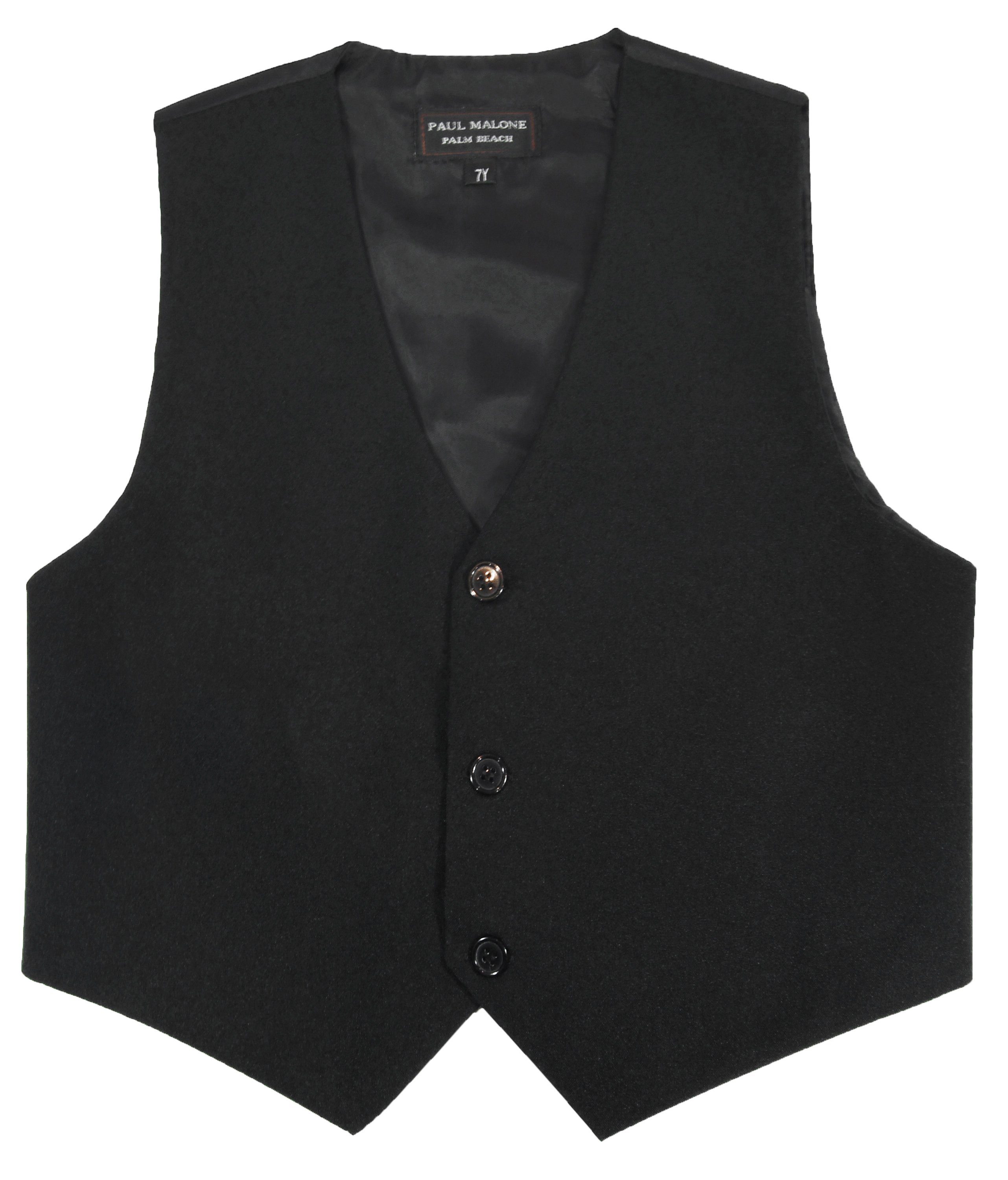 Paul Malone Anzugweste Elegante Jungenweste Anzug Weste für Jungs schwarz Kinderweste-KA20, Gr. 152/158