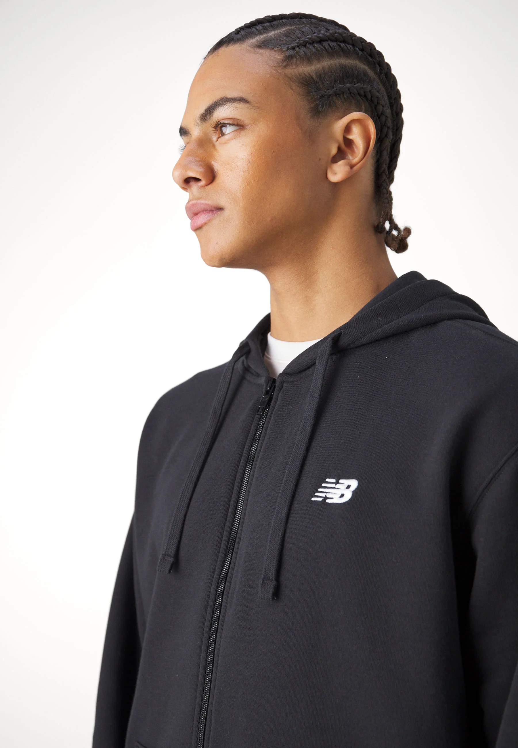 Sudadera con capucha y cremallera completa New Balance Sport Essentials Small Logo - Sudadera con cremallera