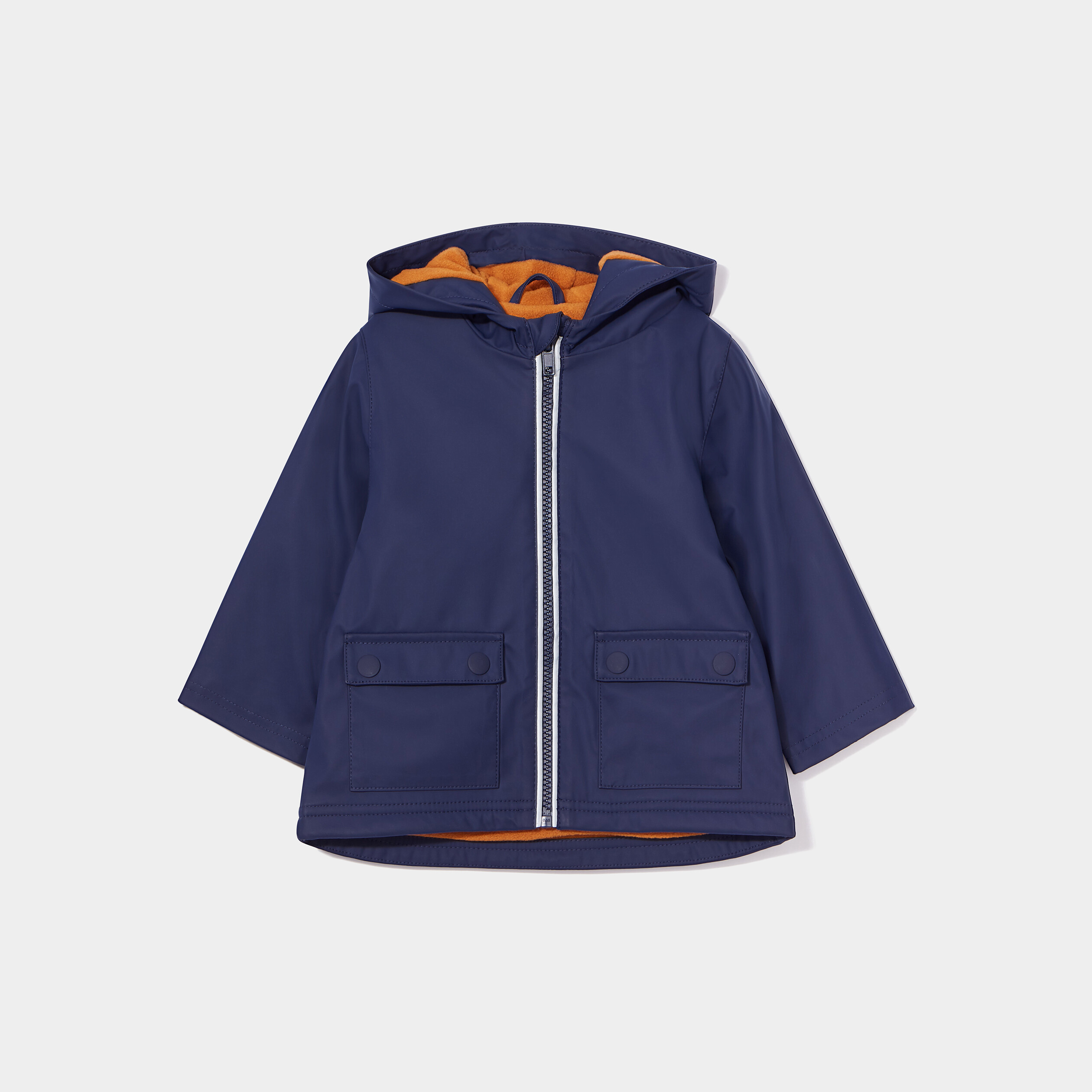 Parka à capuche zippée bleu marine bébé garçon | La Halle