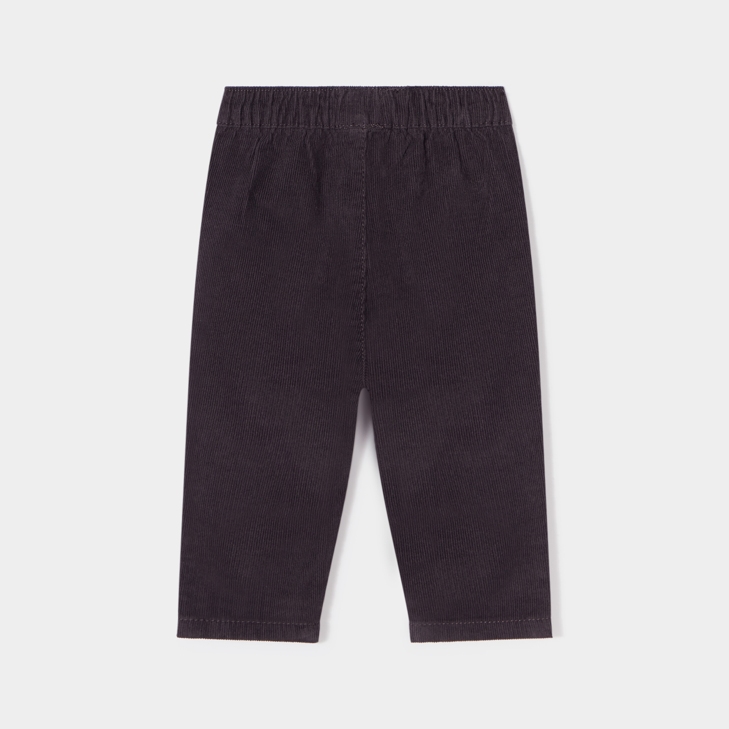 Pantalon velours 2 poches côtelé coton gris foncé bébé garçon | La Halle