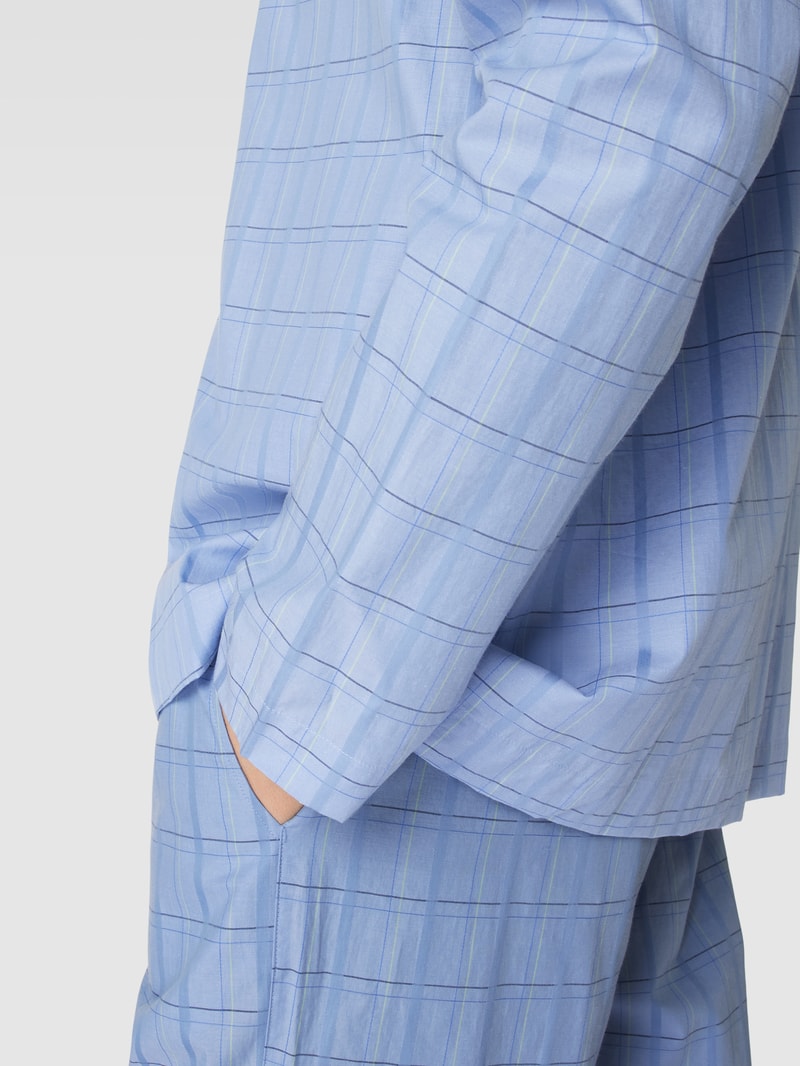 Pyjama mit Allover-Muster Modell 'Ian' in hellblau