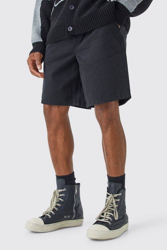 Lockere Shorts in Schwarz