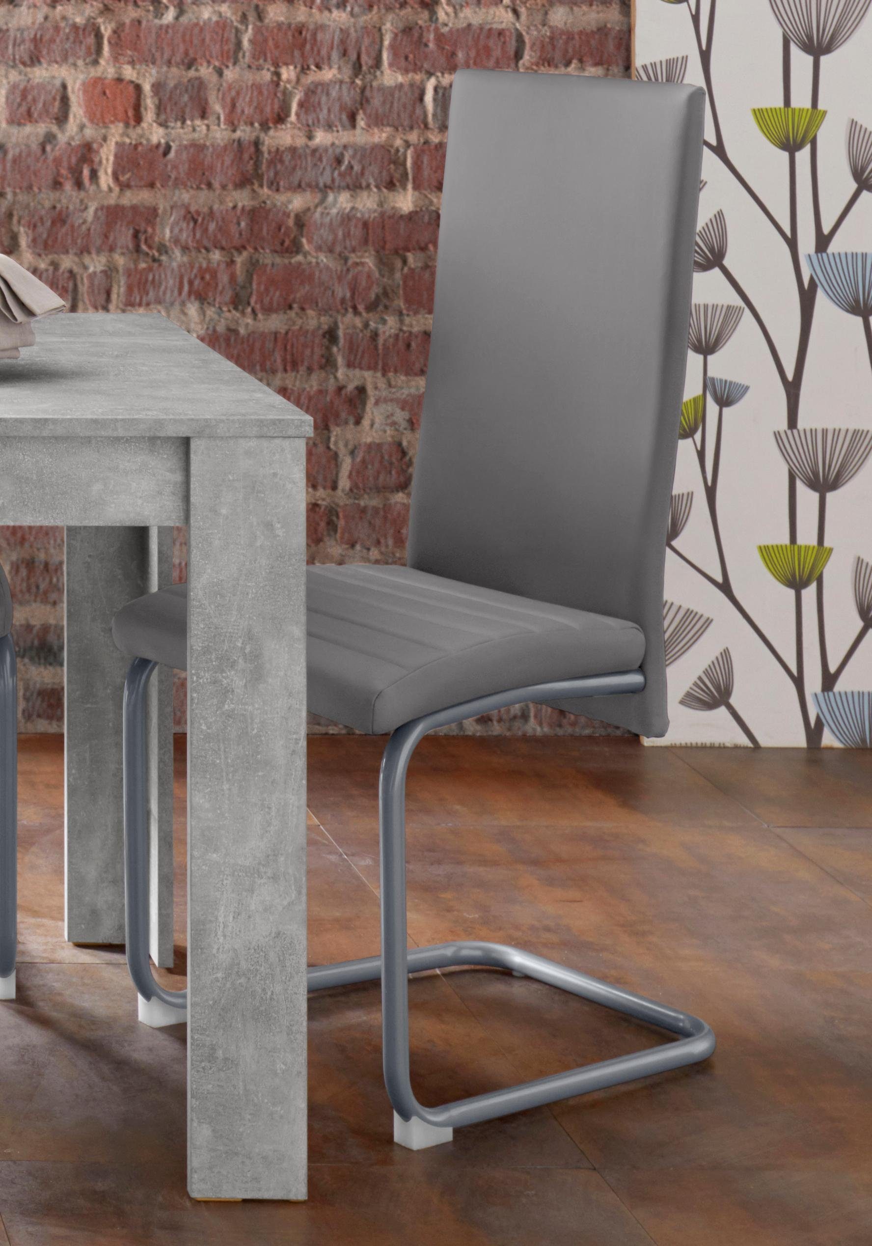 Homexperts Essgruppe Nitro, (Set, 7-tlg), Tisch - Breite 140 cm + 6 Stühle