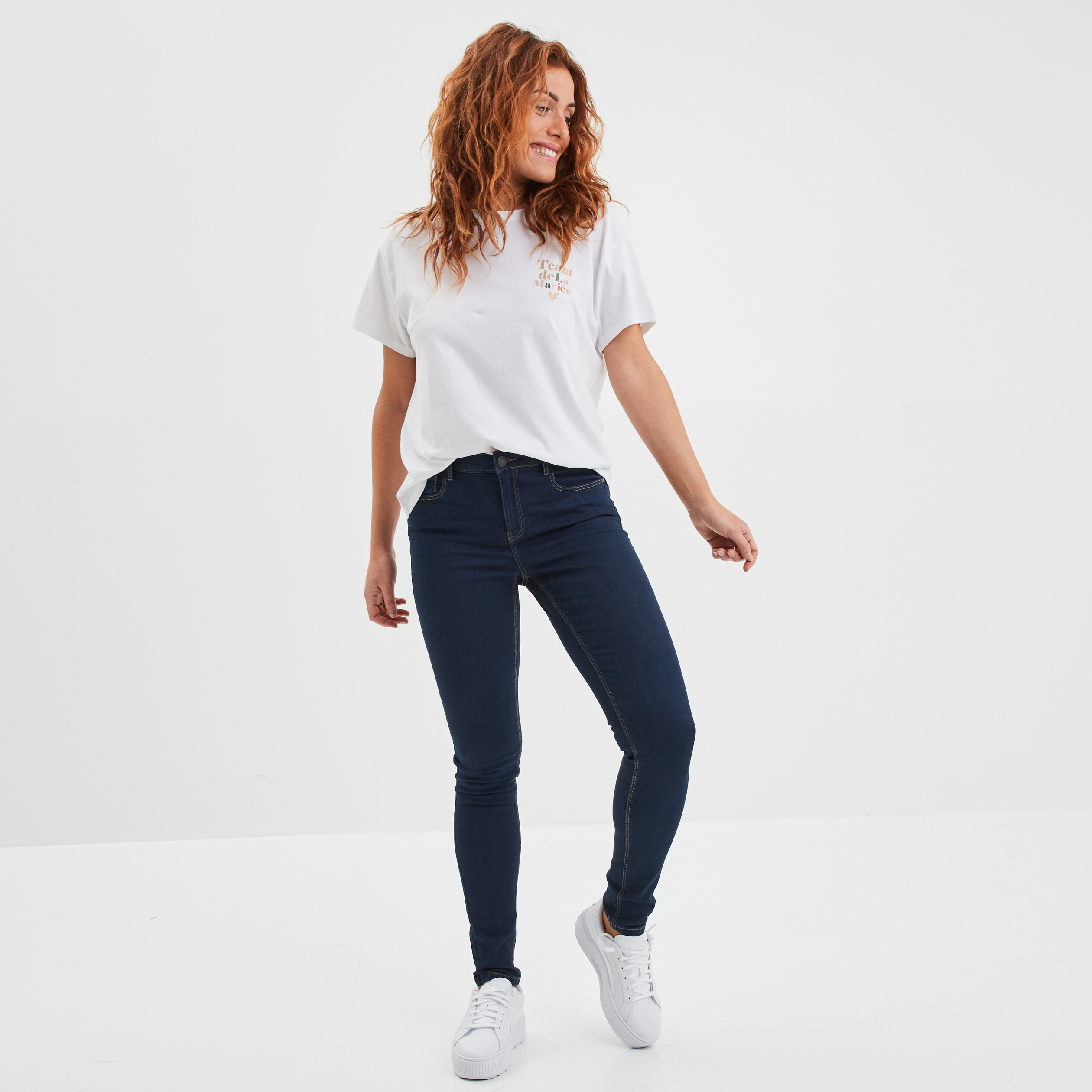 T-shirt EVJF oversize coton blanc femme | La Halle