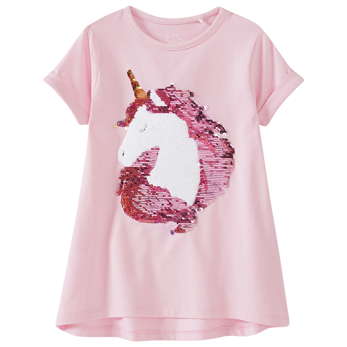 Mädchen T-Shirt mit Wendepailletten