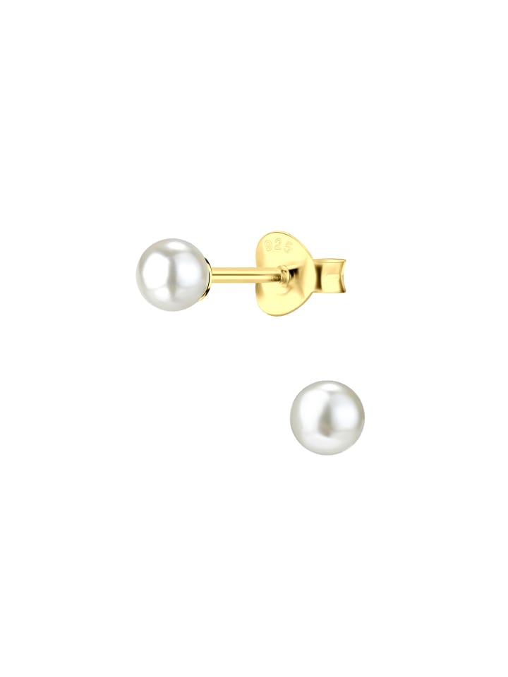 Alexander York Ohrringe, Ohrstecker PERLE classic 4 mm  in Gold aus 925 Sterling Silber, 2-tlg. günstig kaufen onesize