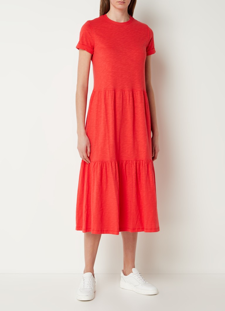 Rochie midi cu volane din bumbac organic Whistles