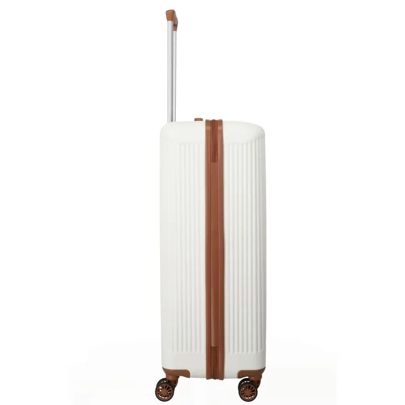 Travelite BALI Trolley mit 4 Rollen Größe L - Weiss\/Cognac