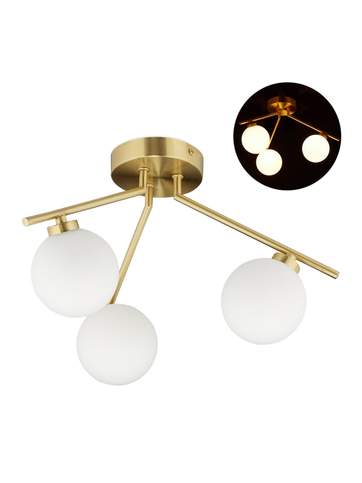 relaxdays Deckenlampe in Gold - Ø 36 cm günstig kaufen onesize