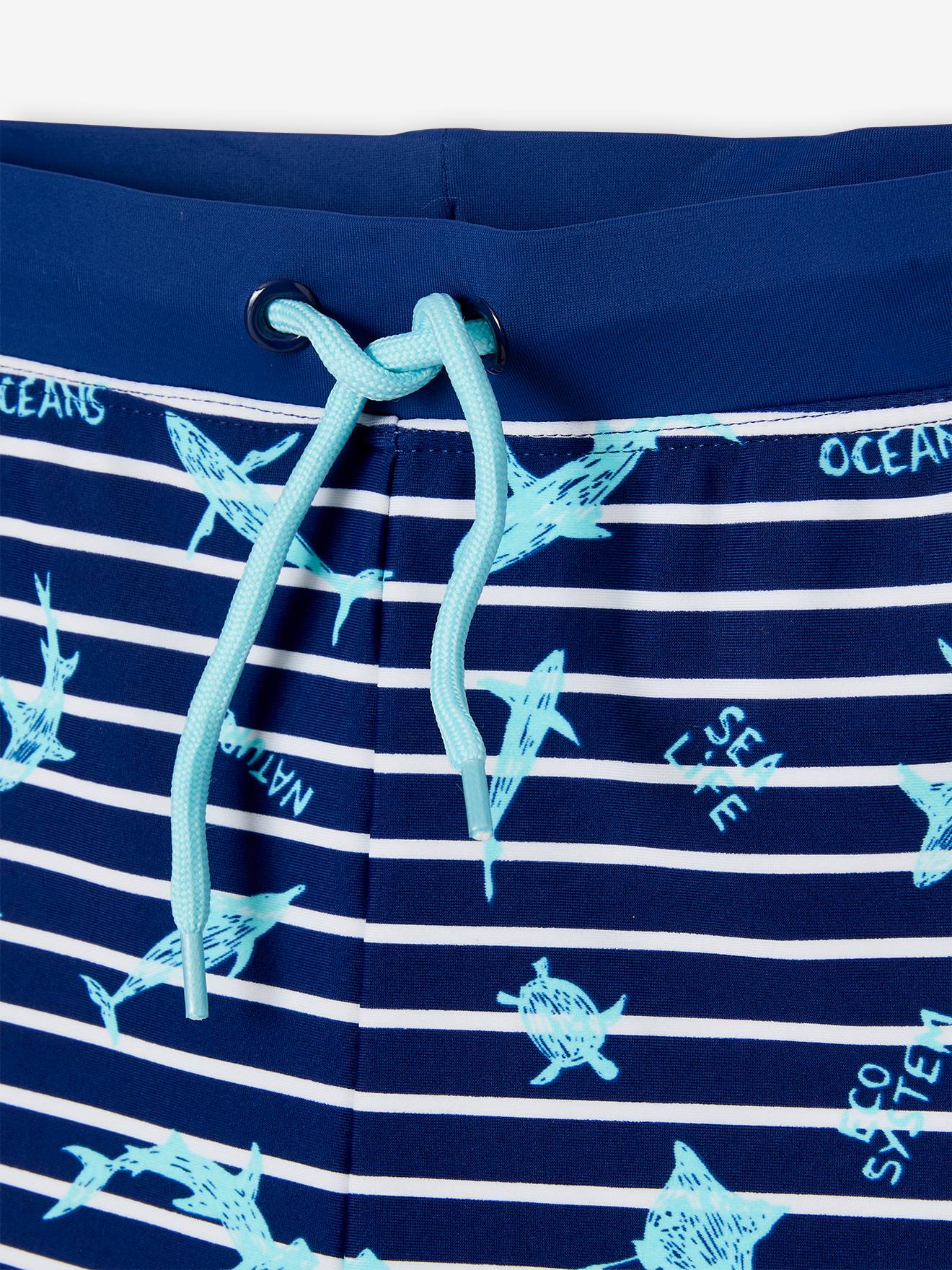 Vertbaudet Jungen Badeshorts Oeko-Tex - marine gestreift