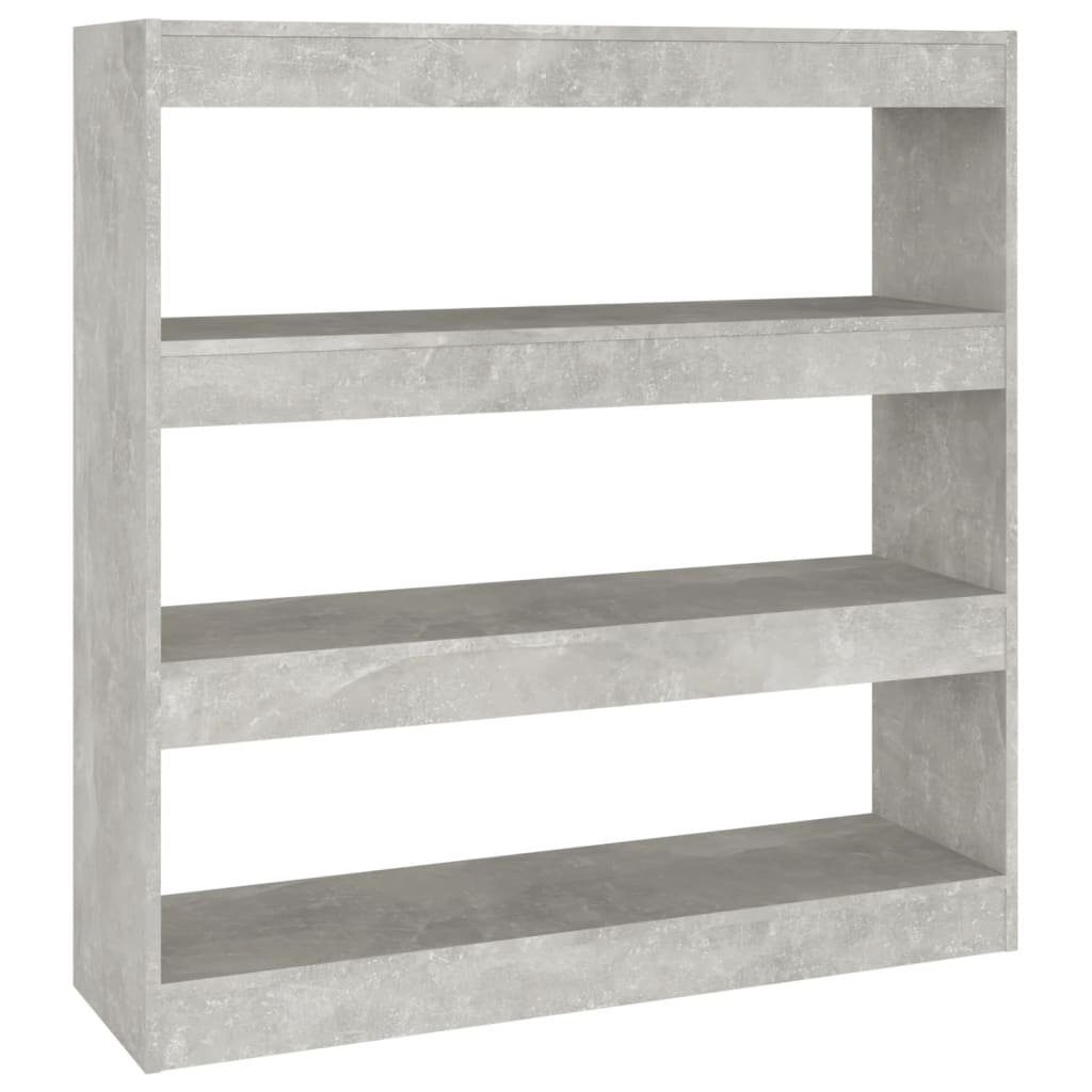 vidaXL Bücherregal Bücherregal/Raumteiler Betongrau 100x30x103 cm, 1-tlg.
