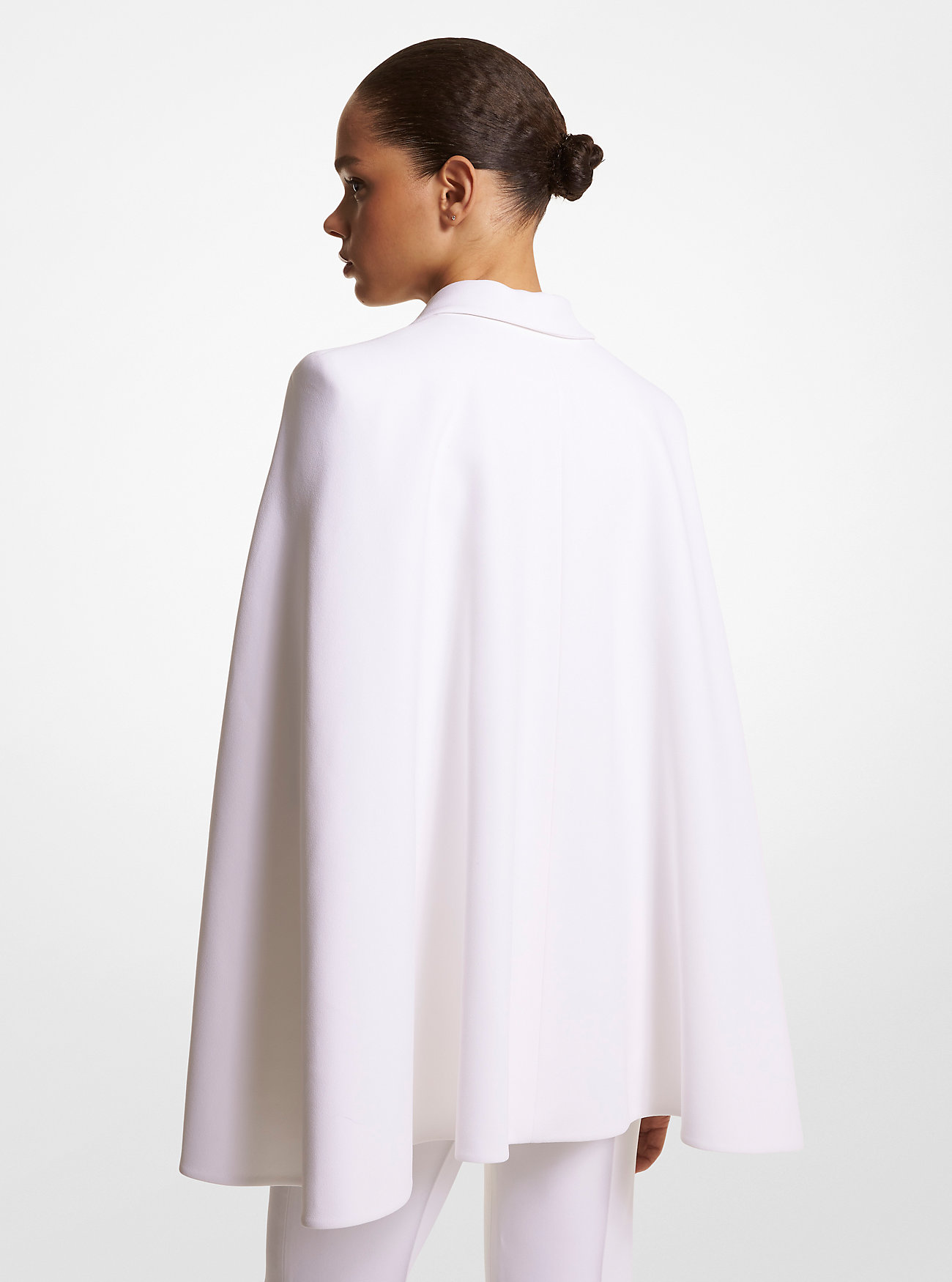 Double Crepe Sablé Cape Blazer - OPTIC WHITE