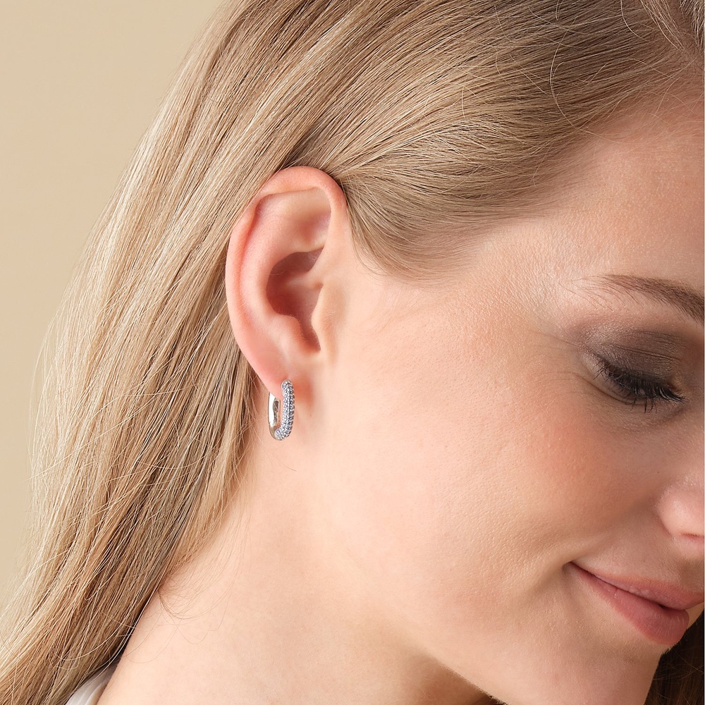 Jette Créoles 925 Argent Boucles d'oreilles