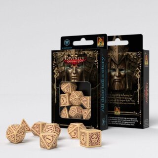 Divinity: Original Sin 2 Würfel Set beige & burgundrot (7)