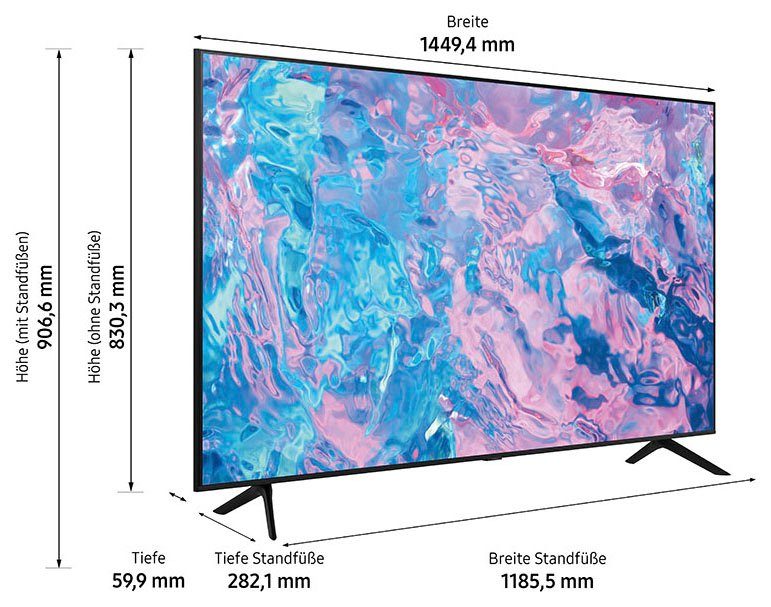 Samsung GU65CU7179U LED-Fernseher (163 cm/65 Zoll, Smart-TV, PurColor, Crystal Prozessor 4K, Smart Hub & Gaming Hub)