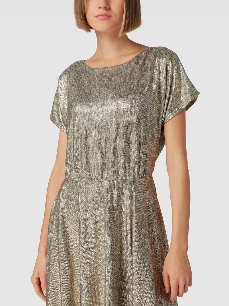 Cocktailkleid in Glanz-Optik in gold