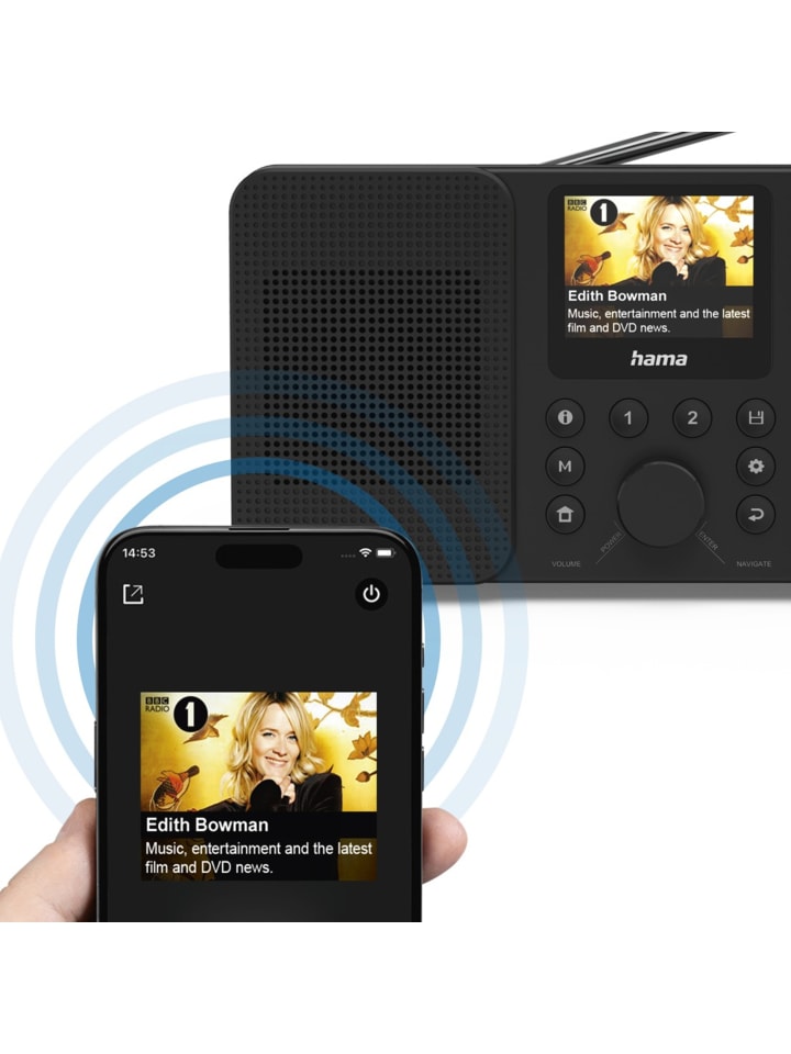 Hama DIR10, DAB /Internetradio/Bluetooth® in Schwarz günstig kaufen onesize