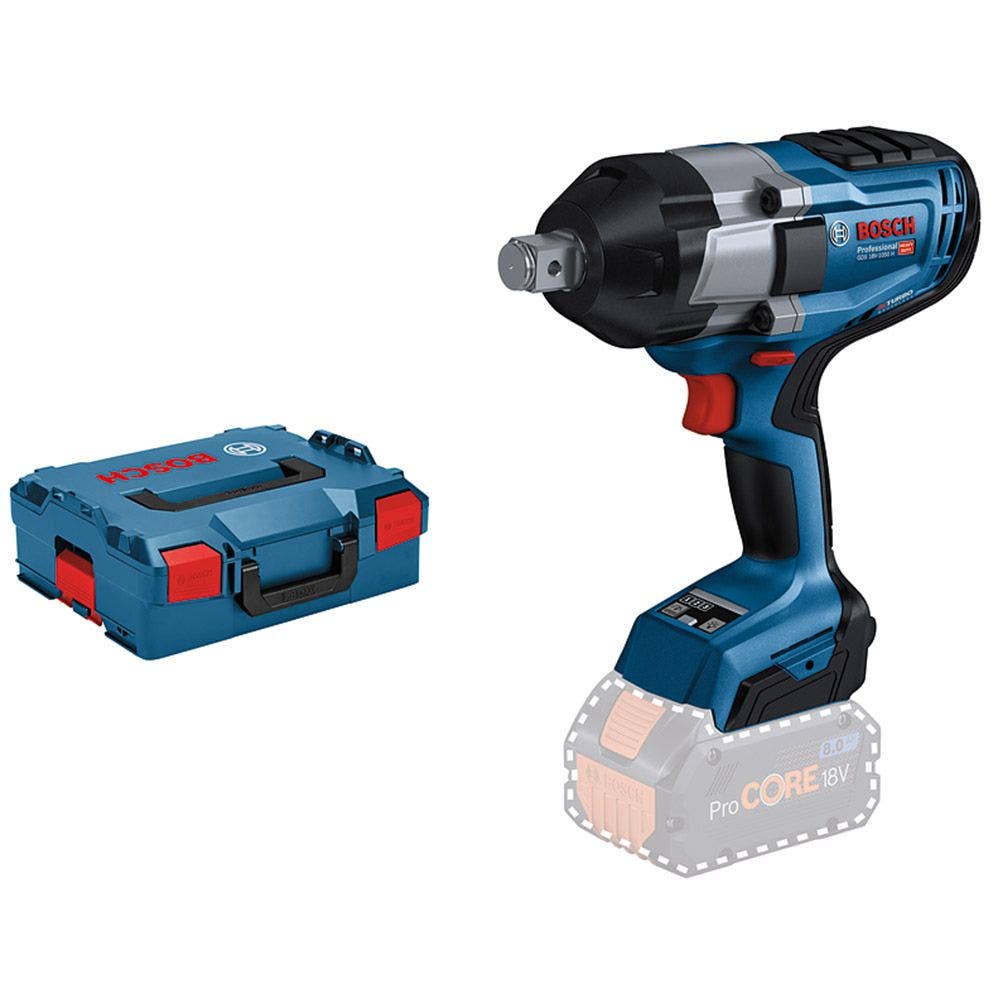 Conjunto de Chaves de Impacto sem Escova BOSCH 18V 2 x 8,0 Ah 3/4