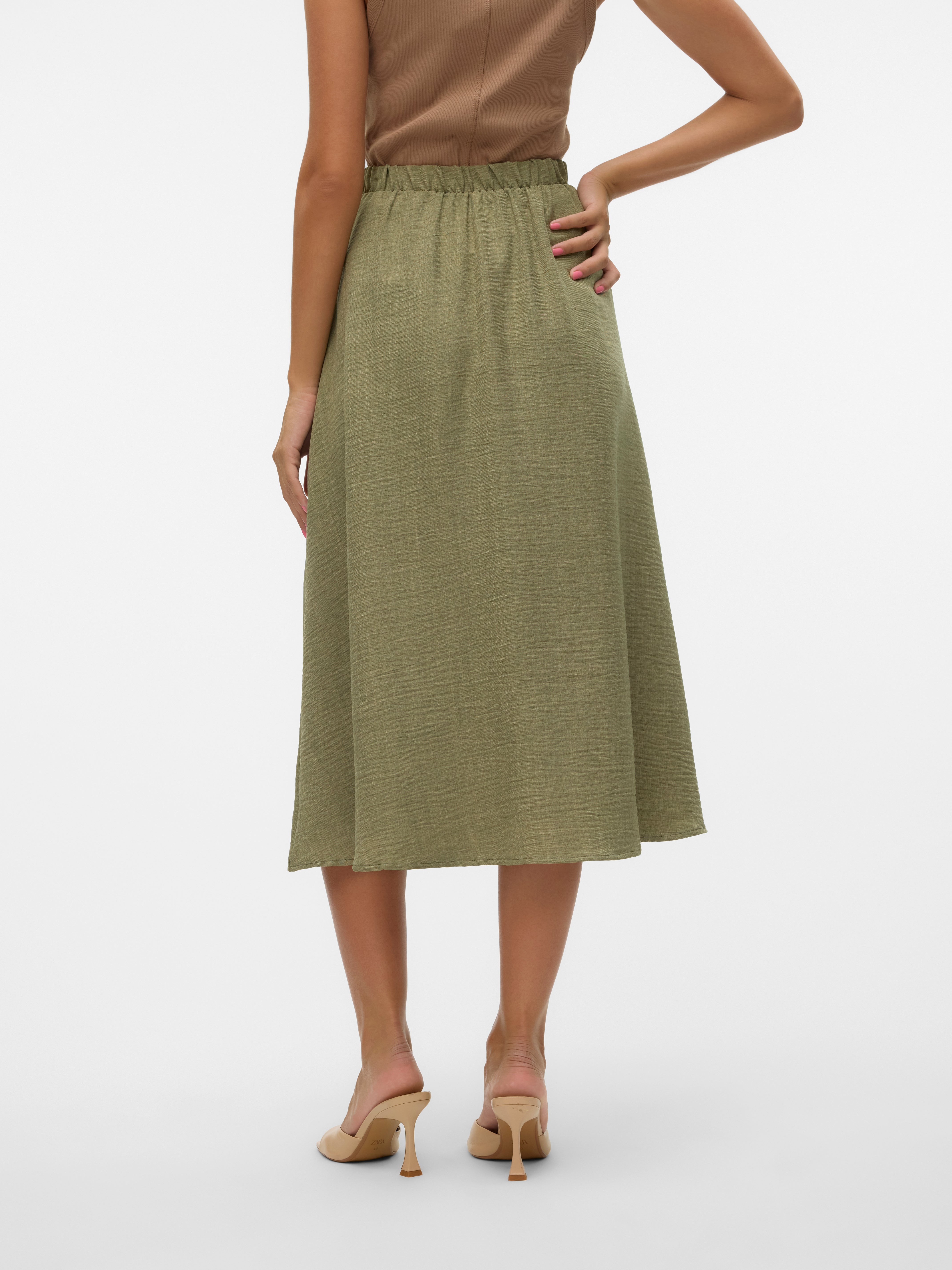 VMMELANEY Hohe Taille Langer Rock