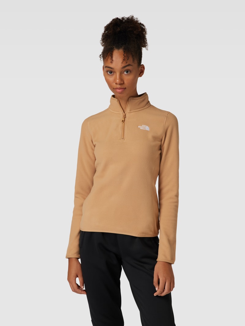 Sweatshirt mit Label-Stitching Modell 'DUSTY' in camel