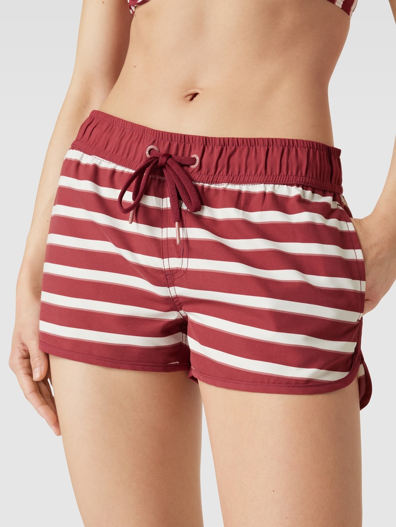 Bikini mit Streifenmuster Modell 'BRELA' in bordeaux rot