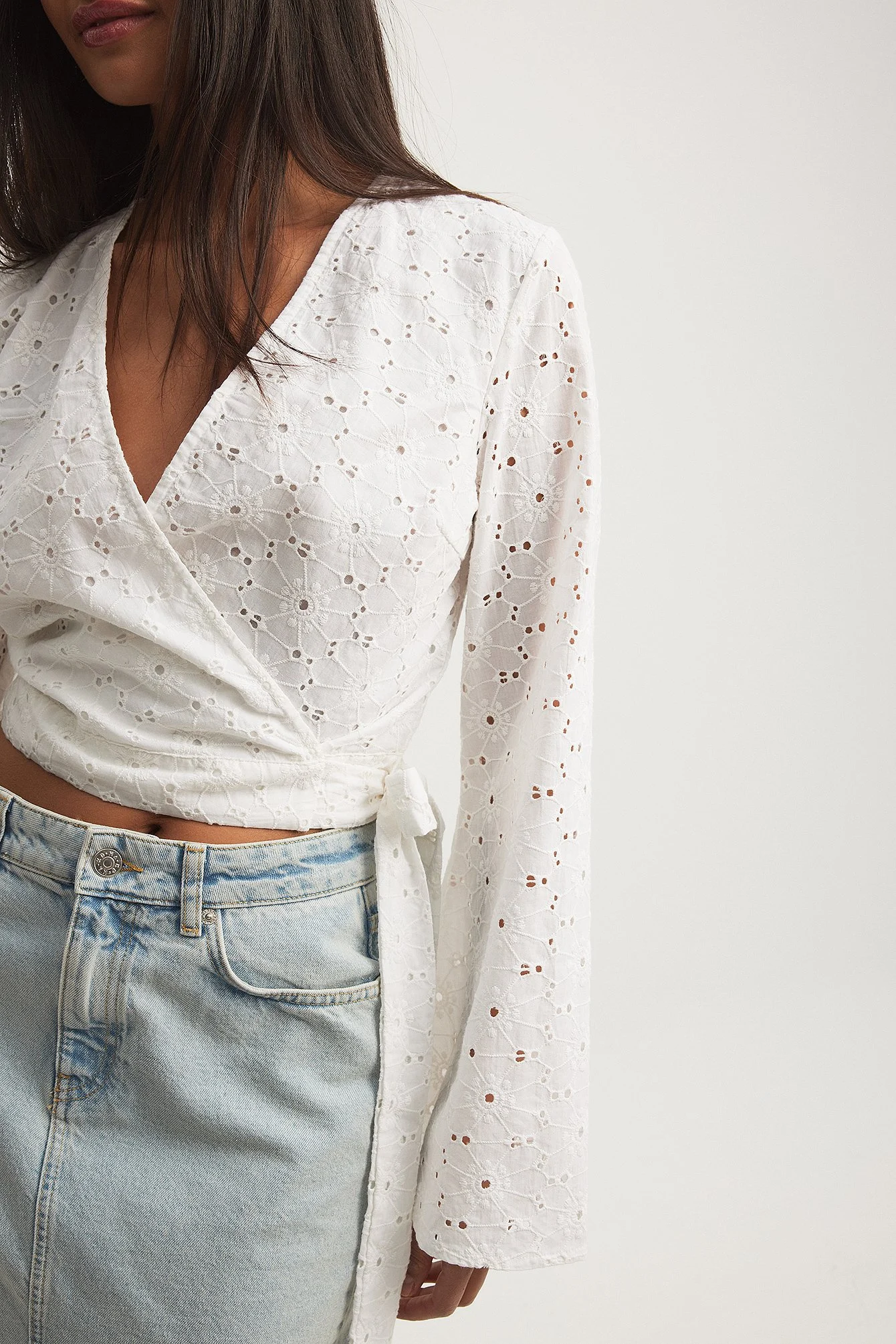 Anglaise-Wickelbluse