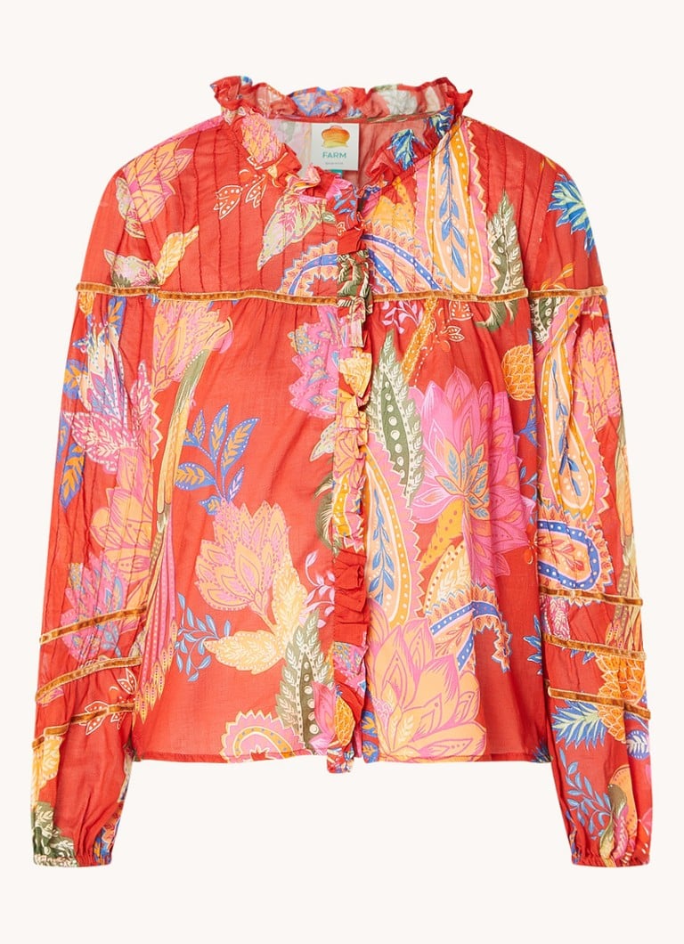 Farm Rio  Blouse met bloemenprint en ballonmouw
