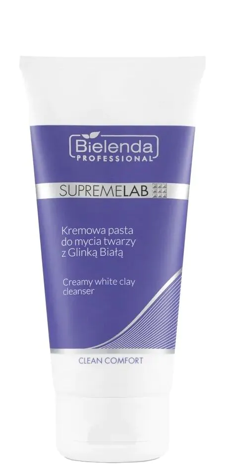 Bielenda Professional Supremelab Clean Comfort кремаста паста за чишћење лица са белом глином