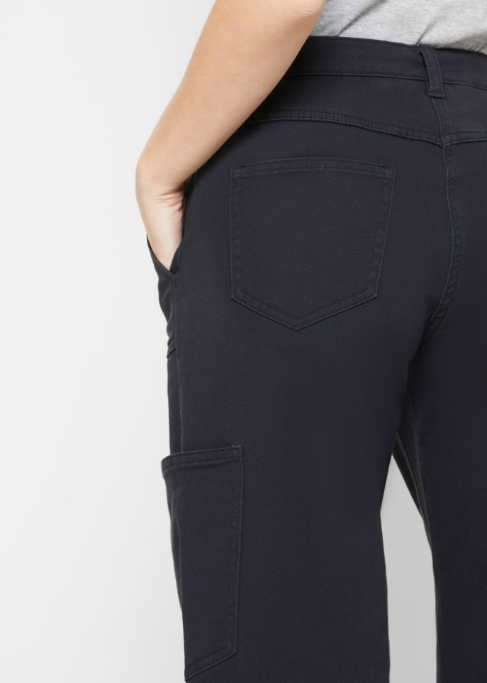 Weite Twillhose im Cargo-Look