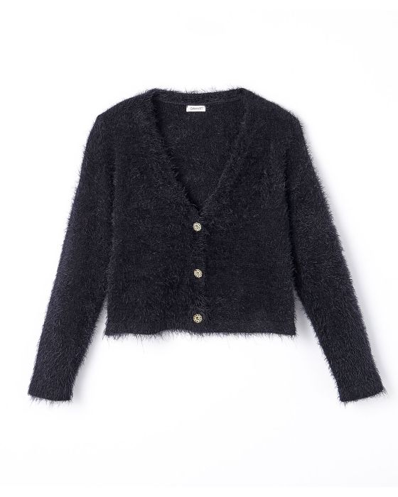 Gilet court maille douce
