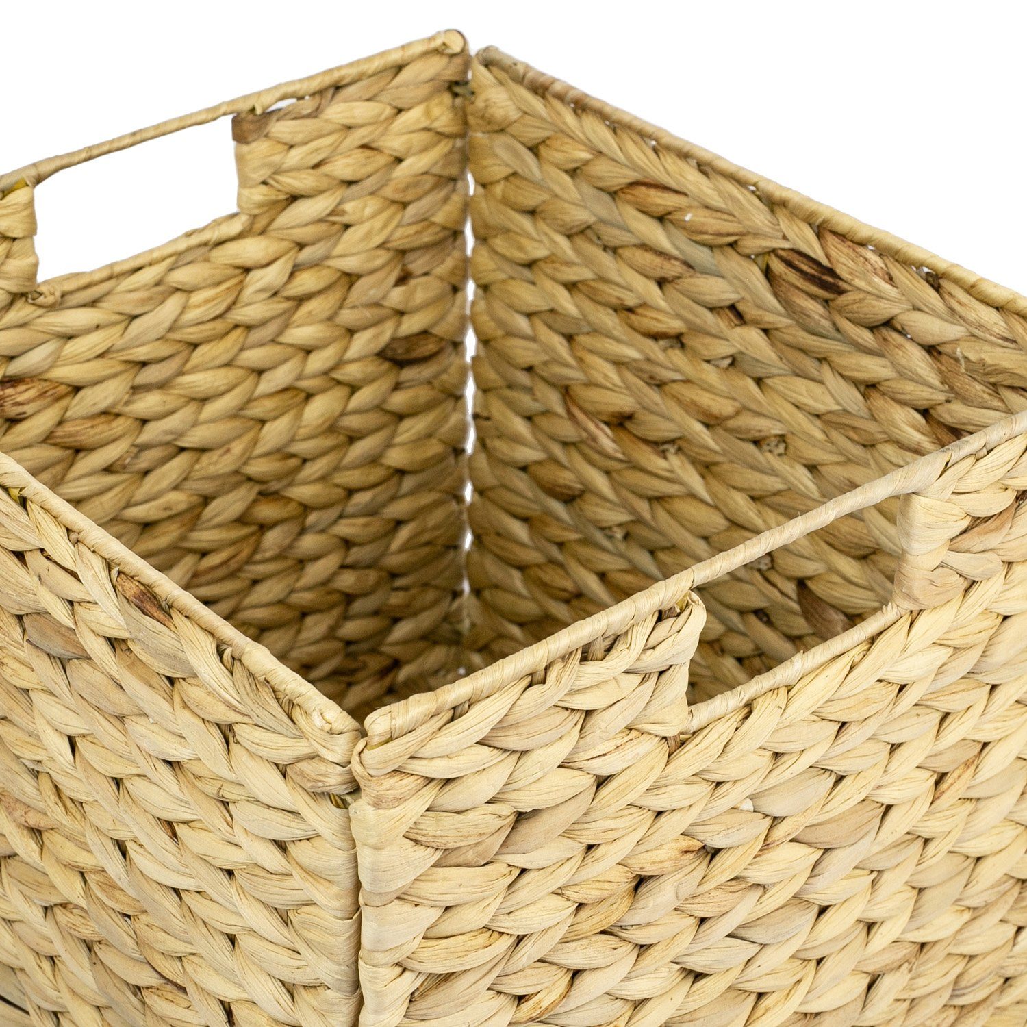 HMF Regalkorb Nachhaltige Aufbewahrungsbox aus Wasserhyazinthe (1 St), Handgefertigter Einsatz für Kallaxregale, 32x34,5x32 cm