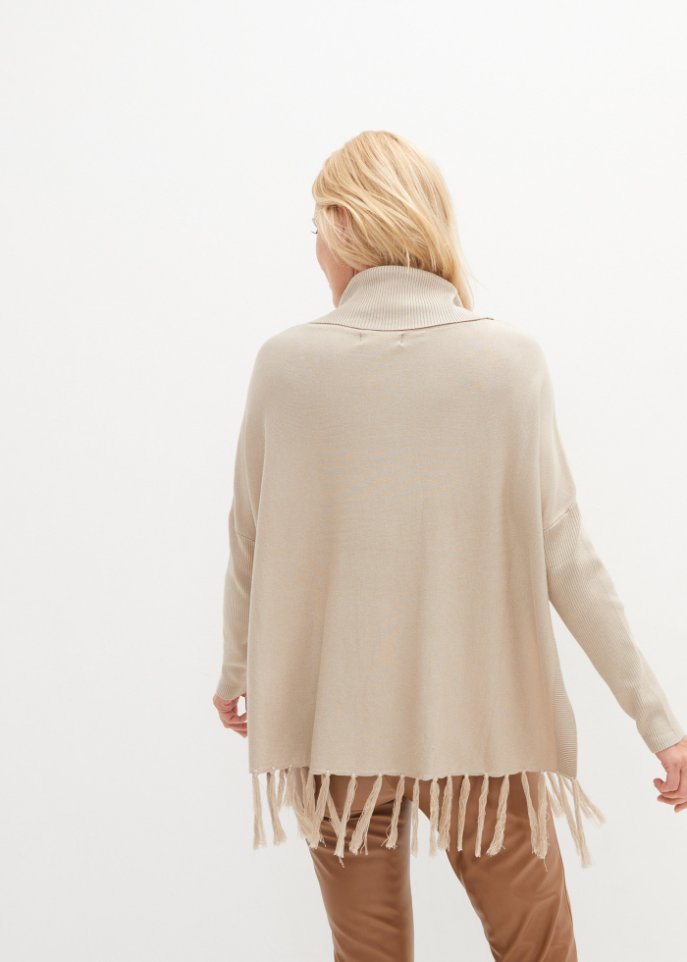 Pullover mit Fransenkante