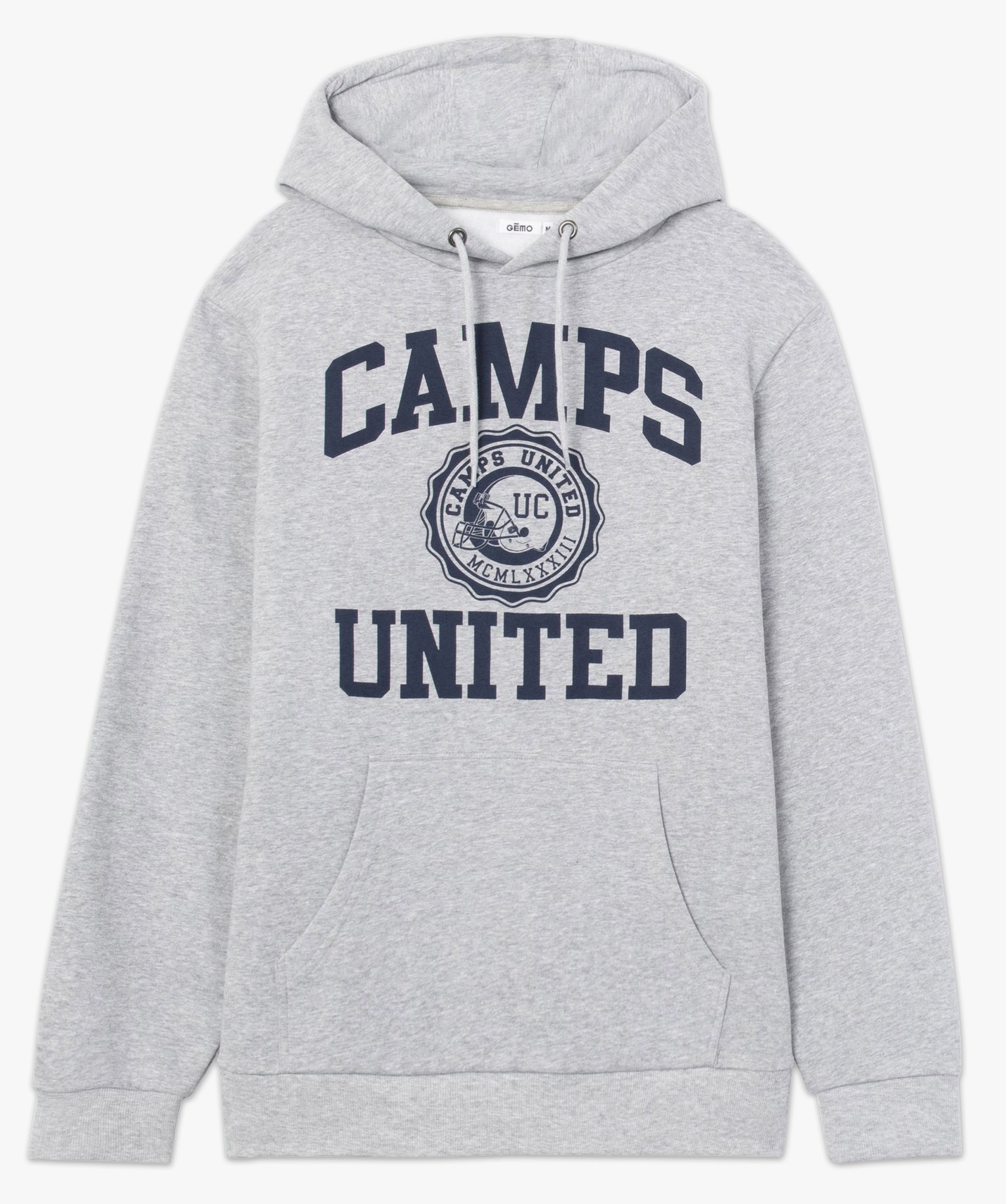 Sweat homme à capuche avec motif XXL – Camps United gris | GEMO