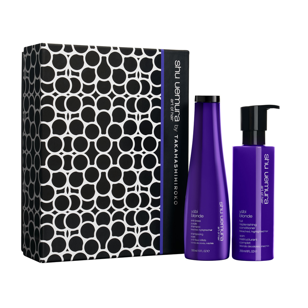 shu uemura art of hair Coffret routine shampoing et soin pour cheveux blonds, décolorés et méchés shampoing et soin