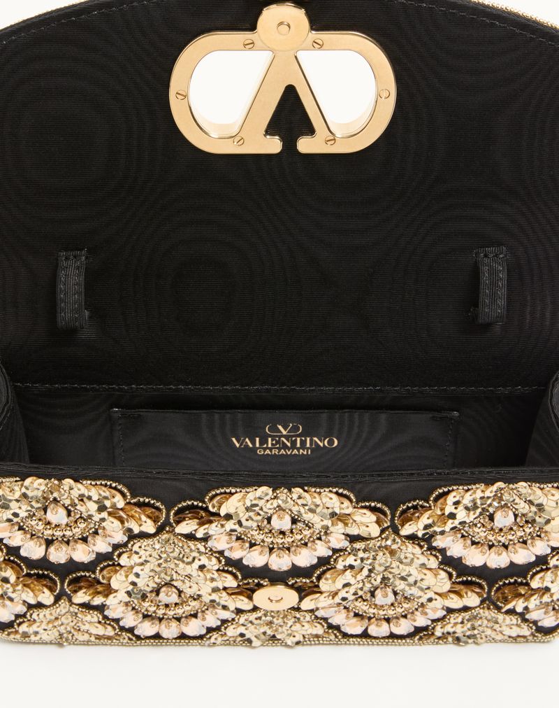 Valentino Garavani Vain Broderet Lille Clutch
